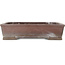 Rectangular unglazed bonsai pot by Yamaaki - 378 x 300 x 90 mm