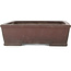 Pot à bonsaï rectangulaire non émaillé de Yamaaki - 375 x 302 x 90 mm