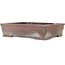 Rectangular unglazed bonsai pot by Yamaaki - 378 x 300 x 90 mm