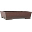 Rectangular unglazed bonsai pot by Yamaaki - 375 x 302 x 90 mm