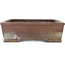 Rectangular unglazed bonsai pot by Yamaaki - 378 x 300 x 90 mm