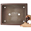 Rectangular unglazed bonsai pot by Yamaaki - 375 x 302 x 90 mm
