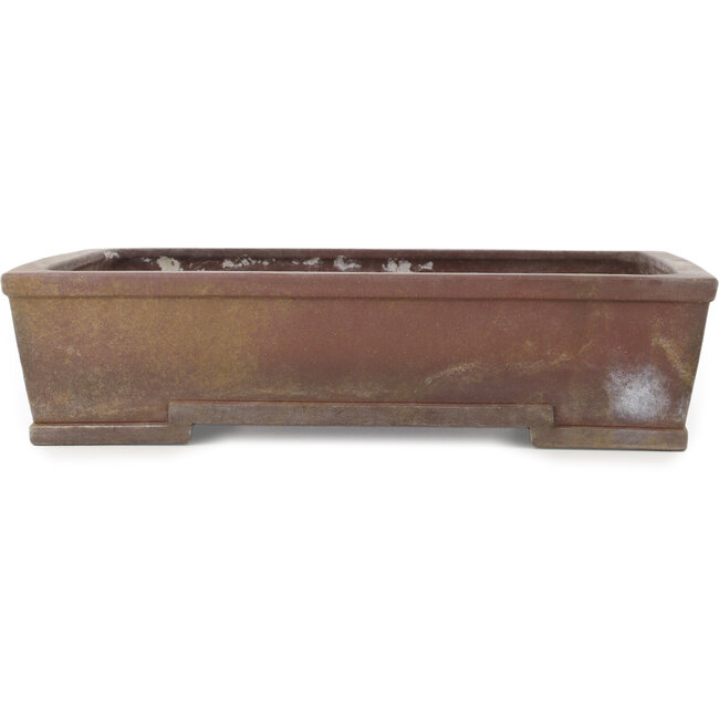 Pot à bonsaï rectangulaire non émaillé de Yamaaki - 378 x 300 x 90 mm