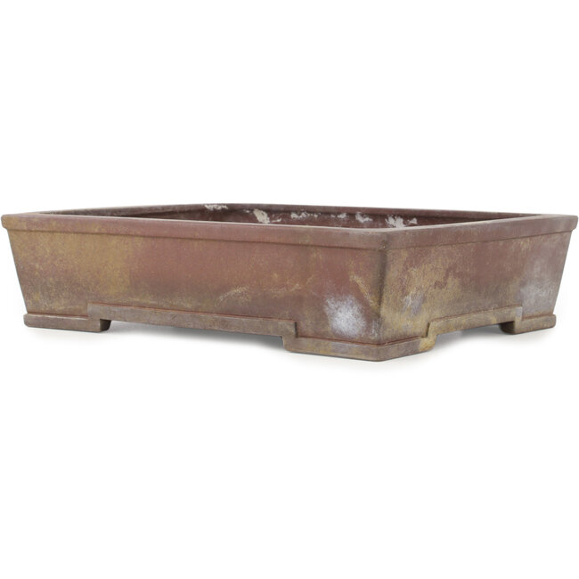 Rectangular unglazed bonsai pot by Yamaaki - 378 x 300 x 90 mm