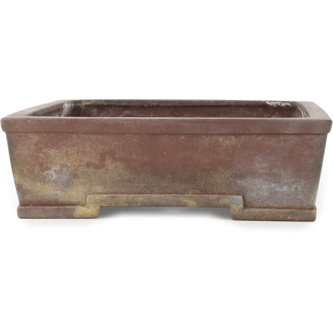 Maceta rectangular sin esmaltar para bonsái de Yamaaki - 378 x 300 x 90 mm
