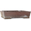 Rectangular unglazed bonsai pot by Yamaaki - 378 x 300 x 90 mm