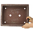 Maceta rectangular sin esmaltar para bonsái de Yamaaki - 378 x 300 x 90 mm