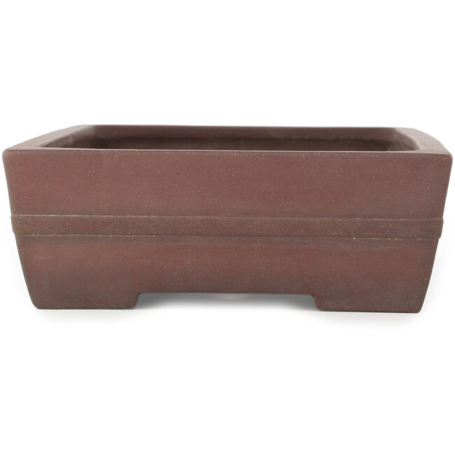 Maceta rectangular sin esmaltar para bonsái de Yamaaki - 375 x 275 x 95 mm