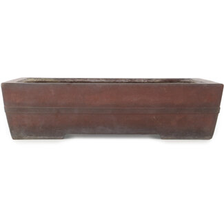  Yamaaki Maceta para bonsái rectangular sin esmaltar de 405 mm de Yamaaki, Tokoname, Japón