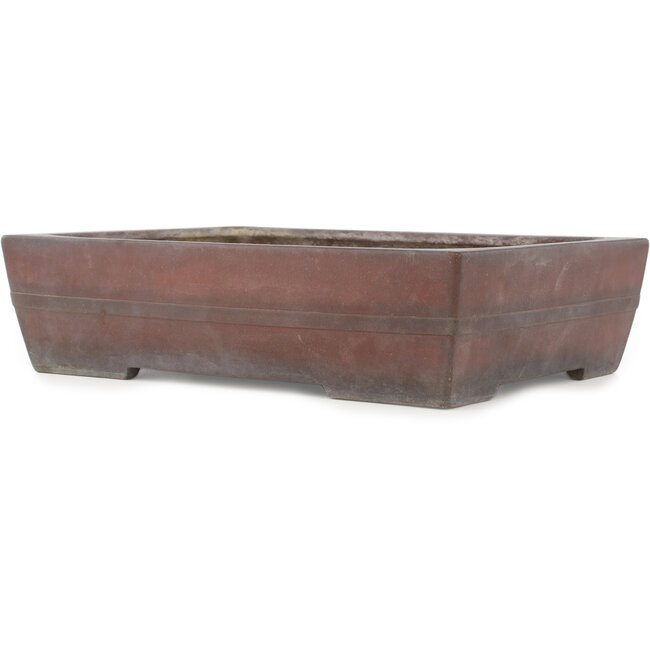 Pot à bonsaï rectangulaire non émaillé de Yamaaki - 405 x 300 x 102 mm
