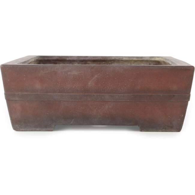 Maceta rectangular sin esmaltar para bonsái de Yamaaki - 405 x 300 x 102 mm