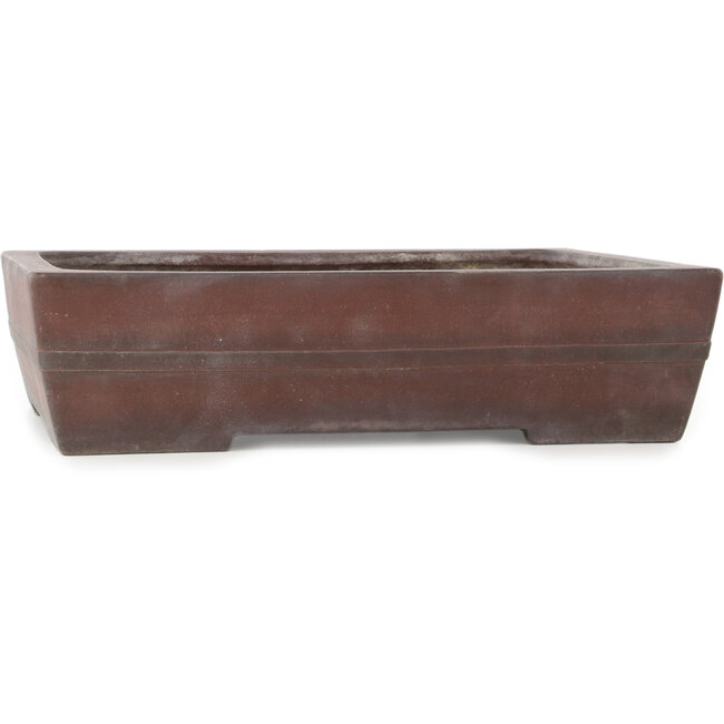 Pot à bonsaï rectangulaire non émaillé de Yamaaki - 405 x 300 x 102 mm