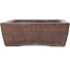 Rectangular unglazed bonsai pot by Yamaaki - 405 x 300 x 102 mm