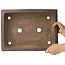 Maceta rectangular sin esmaltar para bonsái de Yamaaki - 405 x 300 x 102 mm