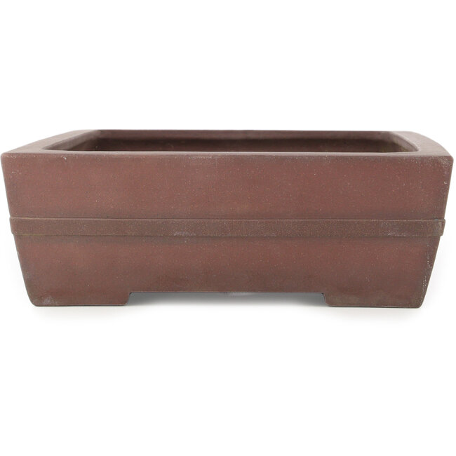 Maceta rectangular sin esmaltar para bonsái de Yamaaki - 405 x 300 x 100 mm