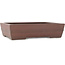 Pot à bonsaï rectangulaire non émaillé de Yamaaki - 405 x 300 x 100 mm