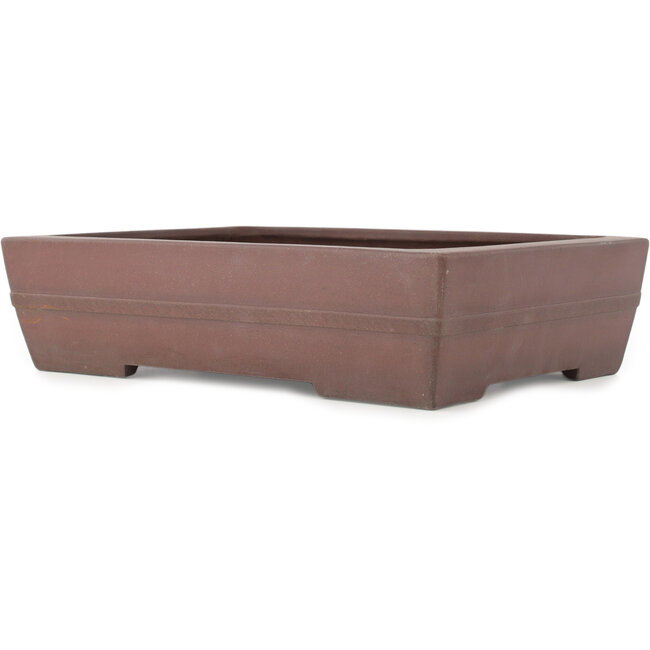 Vaso bonsai rettangolare non smaltato di Yamaaki - 405 x 300 x 100 mm