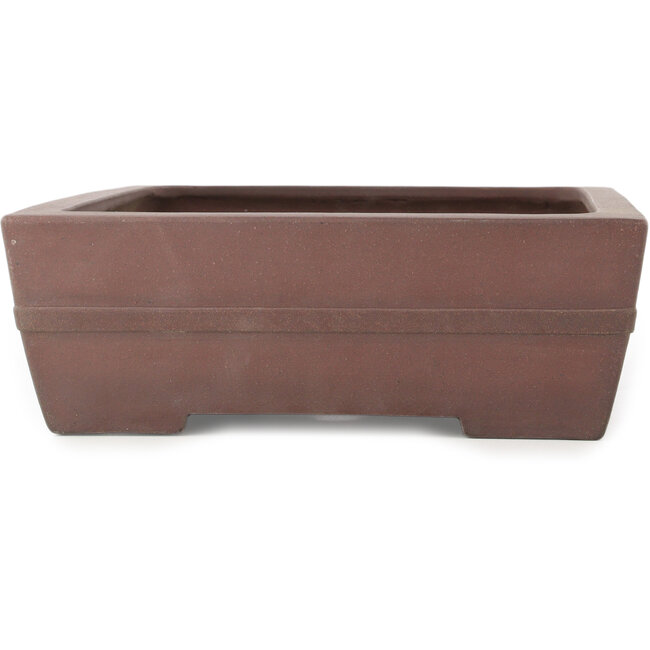 Pot à bonsaï rectangulaire non émaillé de Yamaaki - 405 x 300 x 100 mm