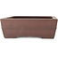 Maceta rectangular sin esmaltar para bonsái de Yamaaki - 405 x 300 x 100 mm