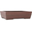 Pot à bonsaï rectangulaire non émaillé de Yamaaki - 405 x 300 x 100 mm