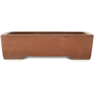 Kizan Maceta rectangular sin esmaltar para bonsái de 325 mm de Kizan, Tokoname, Japón