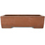 Rectangular unglazed bonsai pot by Kizan - 325 x 245 x 85 mm