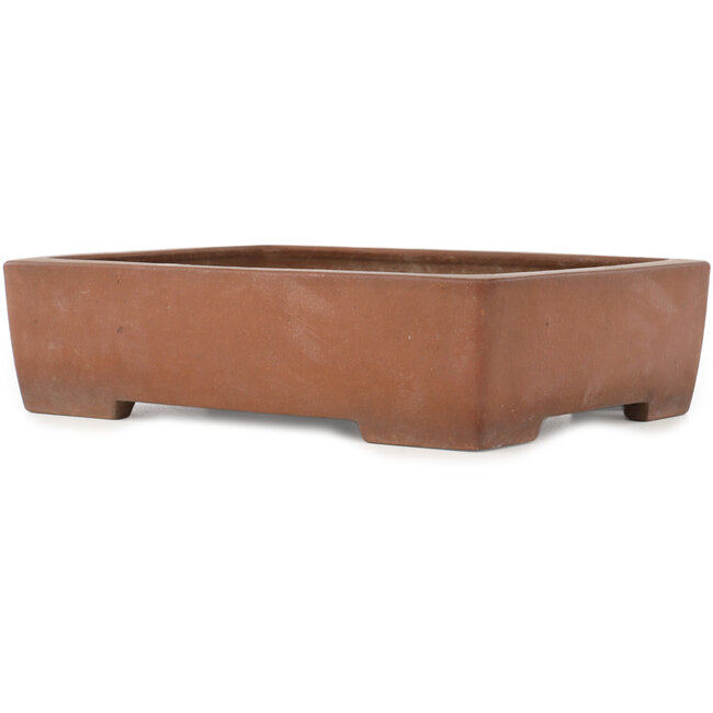 Vaso bonsai rettangolare non smaltato di Kizan - 325 x 245 x 85 mm