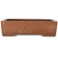 Rectangular unglazed bonsai pot by Kizan - 325 x 245 x 85 mm