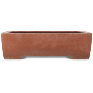 Kizan Maceta rectangular sin esmaltar para bonsái de 382 mm de Kizan, Tokoname, Japón