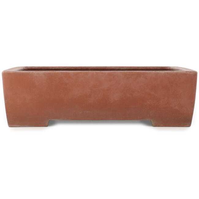 Rectangular unglazed bonsai pot by Kizan - 382 x 300 x 95 mm