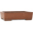 Rectangular unglazed bonsai pot by Kizan - 325 x 245 x 85 mm