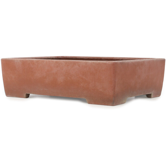 Rechthoekige ongeglazuurde bonsaipot van Kizan - 382 x 300 x 95 mm