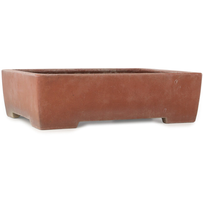 Rectangular unglazed bonsai pot by Kizan - 382 x 300 x 95 mm