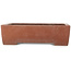 Rectangular unglazed bonsai pot by Kizan - 382 x 300 x 95 mm