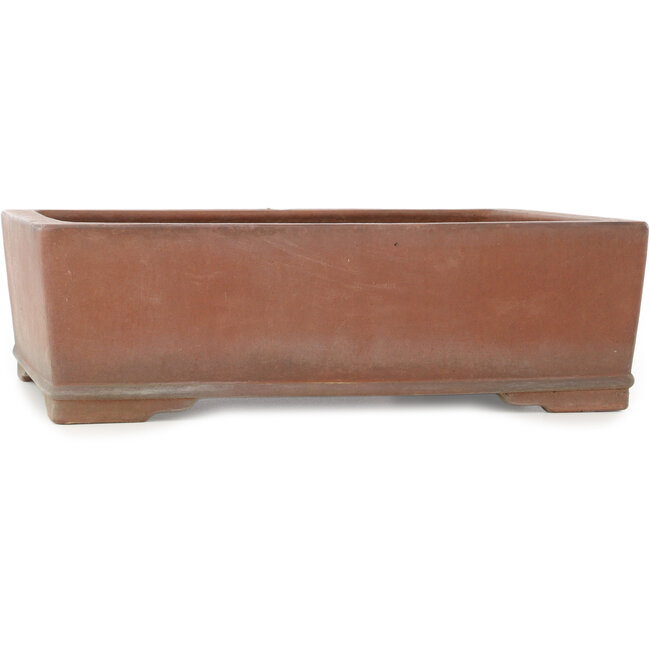 Maceta rectangular sin esmaltar para bonsái de Kizan - 385 x 290 x 105 mm