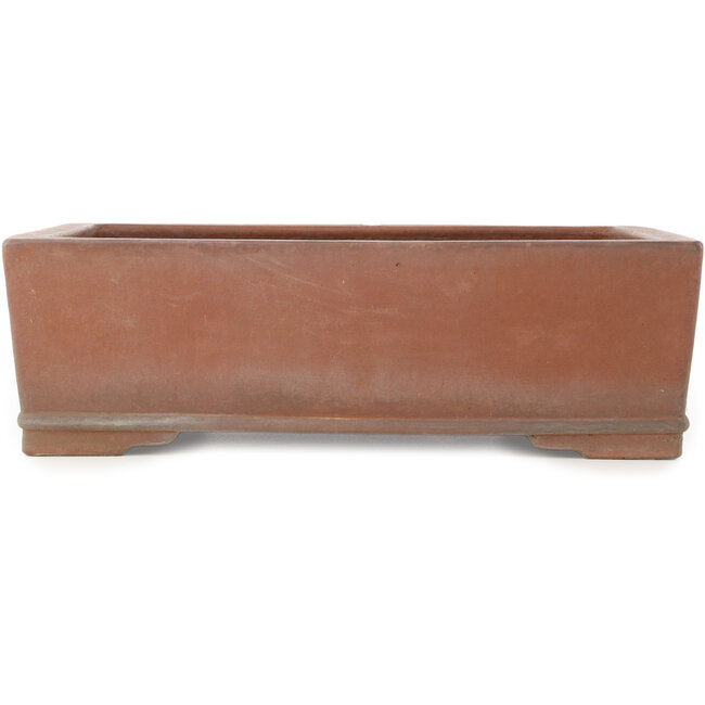 Rechthoekige ongeglazuurde bonsaipot van Kizan - 385 x 290 x 105 mm