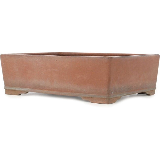Rechthoekige ongeglazuurde bonsaipot van Kizan - 385 x 290 x 105 mm