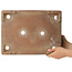 Maceta rectangular sin esmaltar para bonsái de Kizan - 385 x 290 x 105 mm