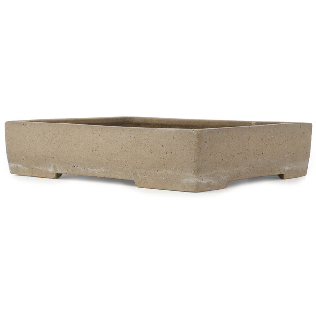 Vaso bonsai rettangolare non smaltato di Hekisui - 345 x 278 x 75 mm