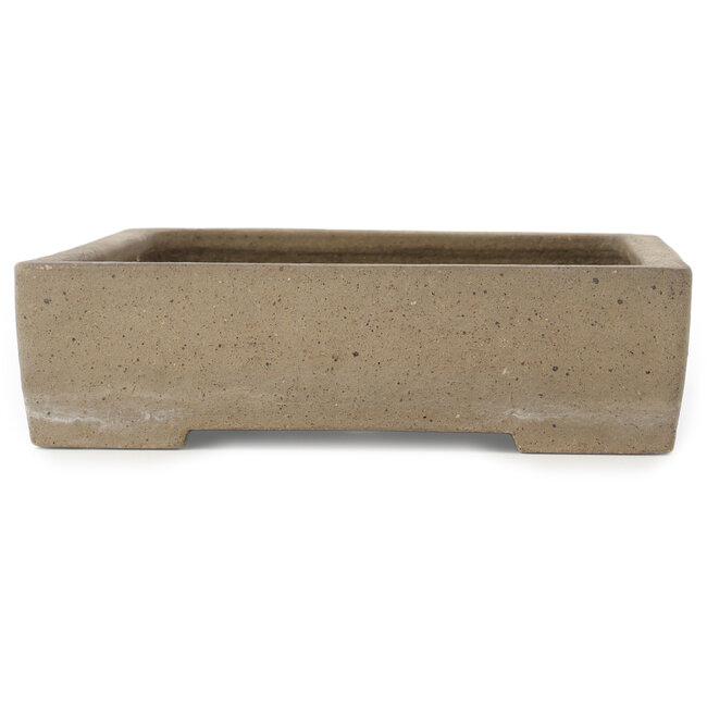 Rectangular unglazed bonsai pot by Hekisui - 345 x 278 x 75 mm
