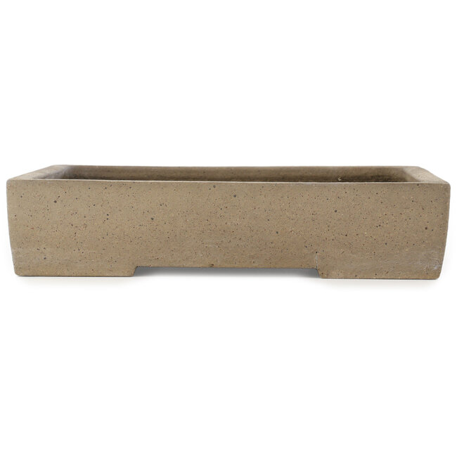 Maceta rectangular sin esmaltar para bonsái de Hekisui - 345 x 278 x 75 mm