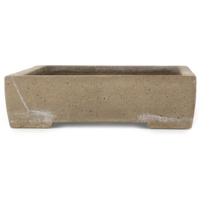 Vaso bonsai rettangolare non smaltato di Hekisui - 345 x 278 x 75 mm