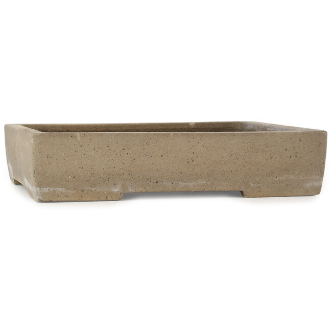 Rectangular unglazed bonsai pot by Hekisui - 345 x 278 x 75 mm
