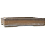 Rectangular unglazed bonsai pot by Shoko - 430 x 320 x 75 mm