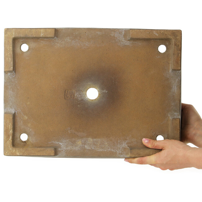 Pot à bonsaï rectangulaire non émaillé de Shoko - 430 x 320 x 75 mm
