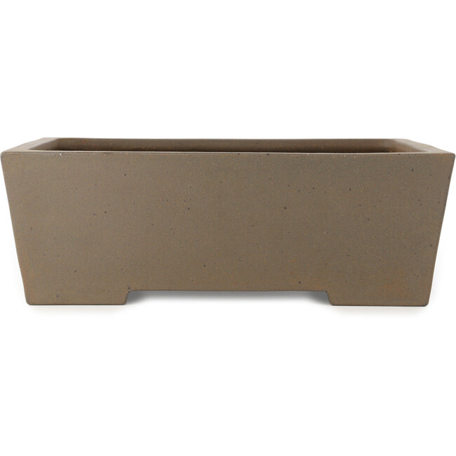 Vaso bonsai rettangolare non smaltato di Yamaaki Koshosen (prima generazione) - 395 x 303 x 135 mm