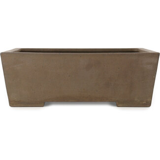  Yamaaki Maceta rectangular sin esmaltar para bonsái de 395 mm de Yamaaki Koshosen (primera generación), Tokoname, Japón