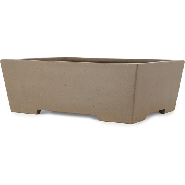 Vaso bonsai rettangolare non smaltato di Yamaaki Koshosen (prima generazione) - 395 x 303 x 135 mm