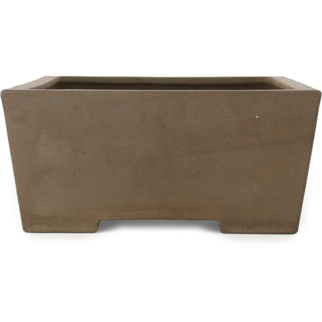 Vaso bonsai rettangolare non smaltato di Yamaaki Koshosen (prima generazione) - 395 x 303 x 135 mm