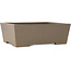 Rectangular unglazed bonsai pot by Yamaaki Koshosen (first generation) - 395 x 303 x 135 mm